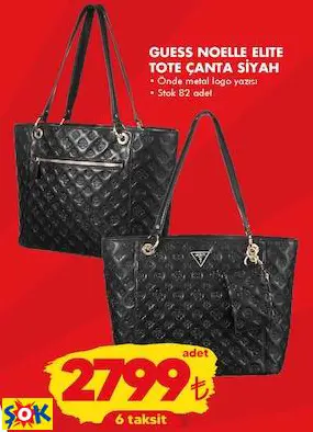 GUESS NOELLE ELITE TOTE ÇANTA SİYAH
